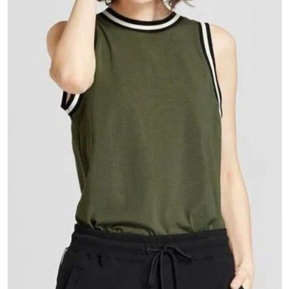 Hunter Women for Target Olive Green Cotton Blend Trim Tank Top Size XS - Picture 1 of 9